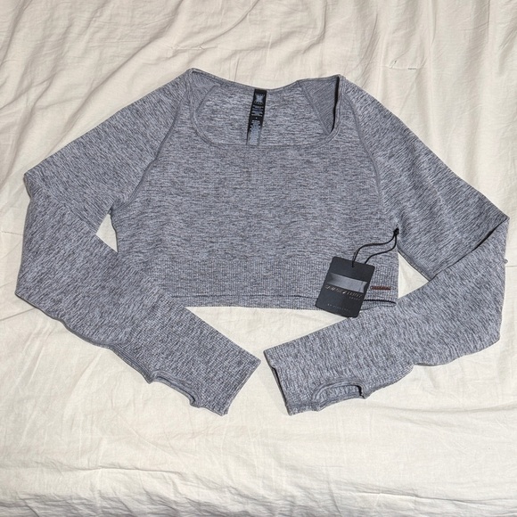 Savage X Fenty Tops - Savage X Fenty Heather Gray Crop Top